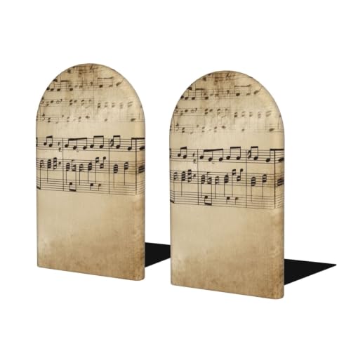 Wood Music Note Bookends