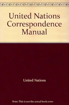 United Nations Correspondence Manual