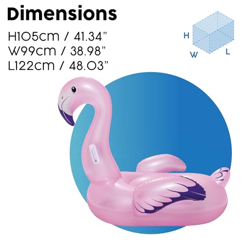 Bestway Cavalcabile Gonfiabile a Forma di Fenicottero - 6
