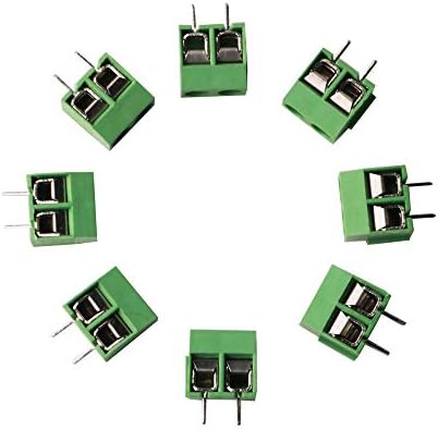 RUNCCI-YUN 80pcs 5mm Pitch 2 Pin/3 Pin PCB Mount Screw Terminal Block Green (65pcs 2 Pin, 15pcs 3 Pin)