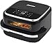 Pizza Oven & Air Fryer, 4.3L 11-in-1 Flat Airfryer with Superior Top and Bottom Airflow Tech, Digital Display, Large Viewing Window, Grill Plate, Up to 32 Chicken Wings / 11" Pizza Capacity