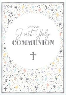 Greeting Card (PR-FRP023) - On Your First Holy Communion - from The Florali Range by Avocado Designs - Foil Finish