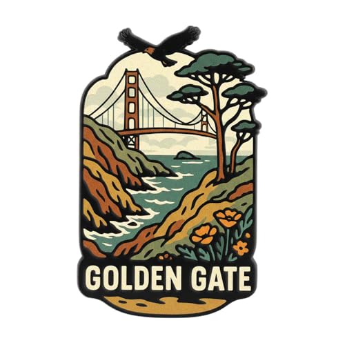 Real Sic Golden Gate Bridge Enamel Pin - Collectible Travel Lapel Pin for Jackets, Backpacks, Hats & Bags - Souvenir Gift for Outdoor and Adventure Lovers