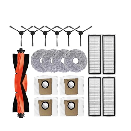 LXYYZJOZ Compatible con Xiaomi Robot Vacuum X20 Max / X20 Por / D102GL / D109GL Piezas de aspiradora Cepillo lateral de rodillo principal HEPA Filtro de trapeador Bolsa de polvo (19 piezas)