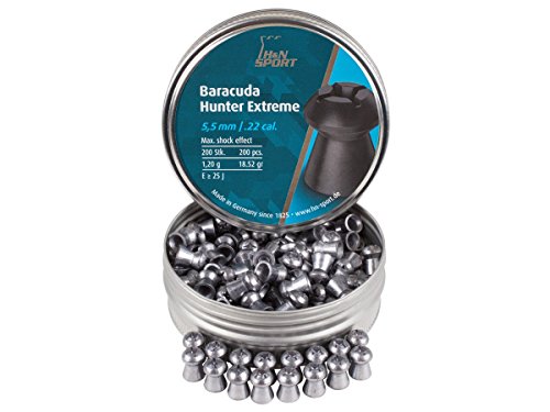 Haendler & Natermann H&N Baracuda Hunter Extreme Hollowpoint Airgun Pellets .22/19.09 Grains (200 Count), Py-P-1047, Multi #TOP1
