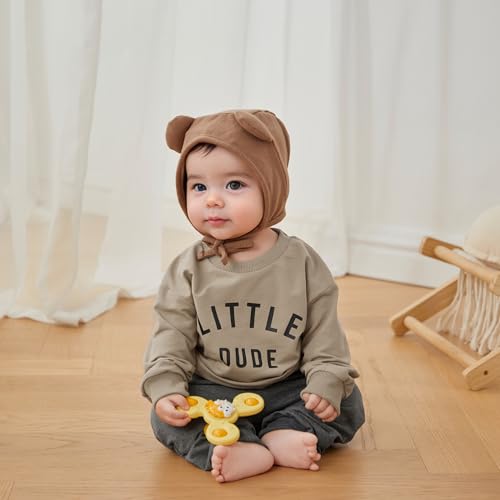 Newborn Baby Boy Fall Clothes Long Sleeve Round Neck Letter Print Sweatshirt Top Long Pants Cute Toddler Winter Outfits2