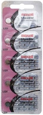 Maxell Battery, Energizer #321, Pack of 5