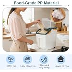 50 lb Large Food Grade Container for Rice Flour Sugar, Blue, 4 Pack - Image 7