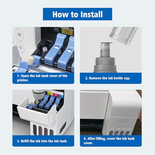 ASEKER 113 Tinte Multipack Kompatibel für Epson EcoTank ET-5150 ET-5160 ET-5170 ET-5800 ET-5850 ET-5880 ET-16150 ET-16600 ET-16650 ET-16680 Pro ET-5800 ET-5850 ET-5880 ET-15000 Drucker (BK/C/M/Y)