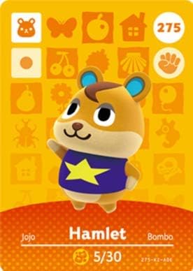 Hamlet - Nintendo Animal Crossing Happy Home Designer Amiibo Card - 275