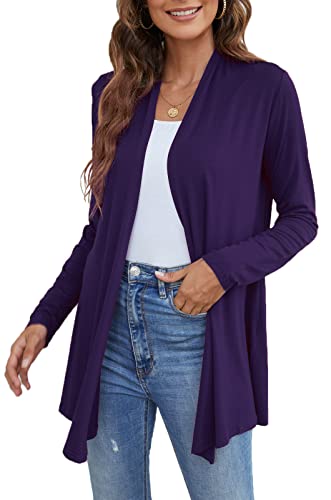 Image of Ladlop Women's Lightweight Open Front Cardigans Long Sleeve Casual Soft Drape Fall Cardigan