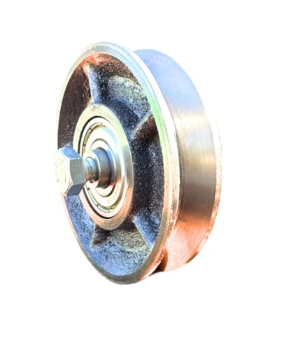 Roldana Para Portão Em Metal 75mm 3 Pol Canal V Parufuso e Porca