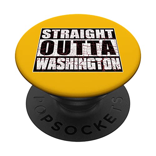 Straight Outta Washington Fantasy Football Città natale PopSockets PopGrip Intercambiabile