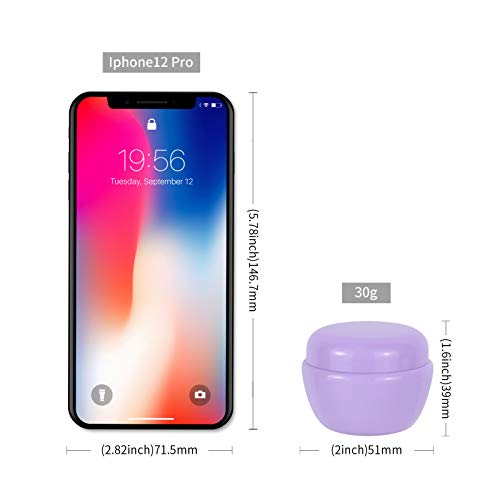 Longway 1 Oz (30Ml) Little Plastic Jars With Lids And Inner Liners | Empty Lotion Containers/Travel Cream Containers - For Salves,Lotions And Creams, Cosmetic Jars & Bpa Free (Pack Of 12, Purple) #TOP4