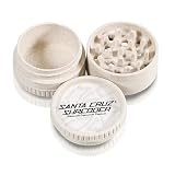 Santa Cruz Shredder Macinino per spezie ed erbe aromatiche, parte superiore zigrinata per una presa più forte, 3 pezzi, 5,6 cm, colore: bianco
