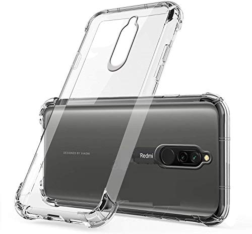 Image of COVERBLACK Rubber Silicone Back Cover for Mi Redmi 8 - Transparent