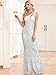 YHHOWEP Women Sequin Long Dress One Shoulder Sparkle Bodycon Glitter Evening Wedding Guest Formal Party Maxi Dresses Ball Gown Silver S