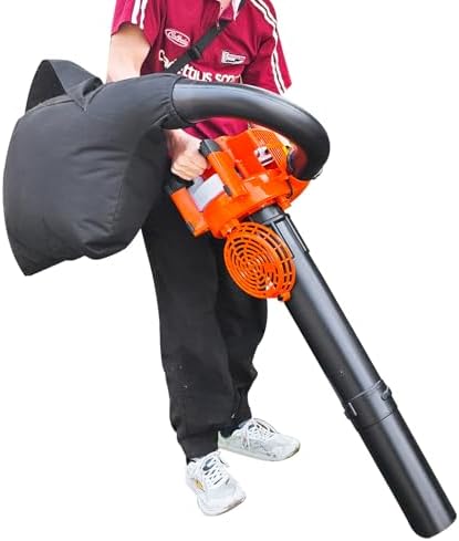 NEO-TEC 3 in 1 Gas Leaf Blower 2-Cycle Handheld Cordless Leaf Blower with Mulcher and Vacuum Bag, 25.4cc, 432CFM, 180 MPH, Ergonomic, Cruise Control Powerful Light Gas Blowers for Lawn Yard