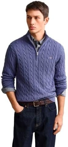 GANT Cable Knit Half-Zip Sweater
