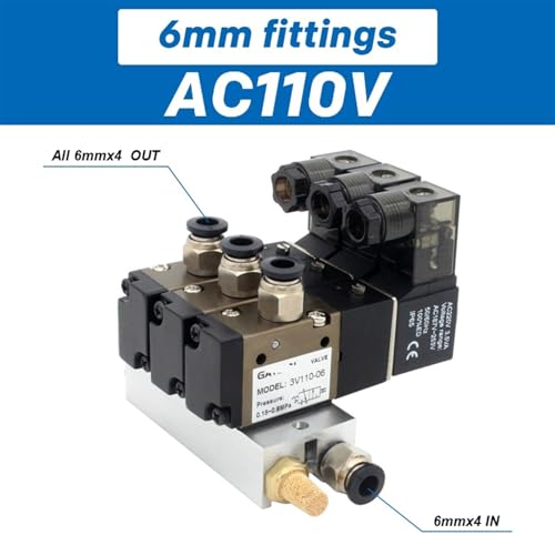 Electrovanne pneumatique en bloc 4 stations normalement fermé AC110V