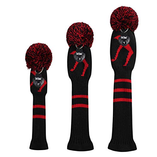 Couvre-club de golf tricoté à pompon idée cadeau originale pour passionné