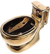NUOBESTY Funny Mugs Novelty Coffee Mug Coffee Cups Golden Toilet Mug Ceramic Toilet Cup Tea Bever...