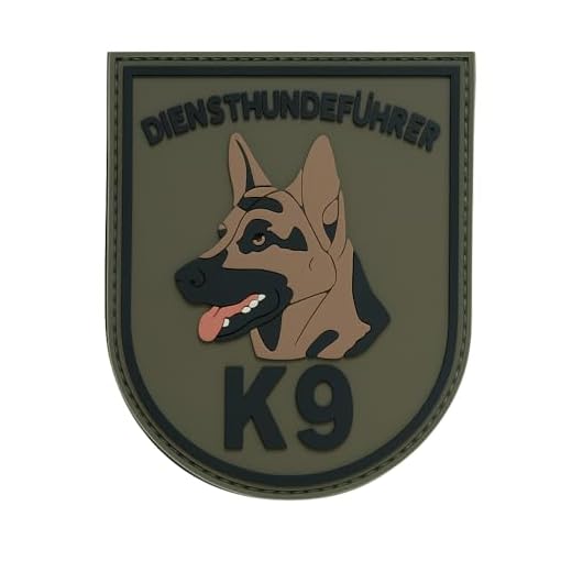 Patch Force - Patch en caoutchouc K9 dans les dimensions 7,2 cm x 9,0 cm – Comme insigne pour la police et l'armée allemande – K9, chien d'assistance, dresseur de chien