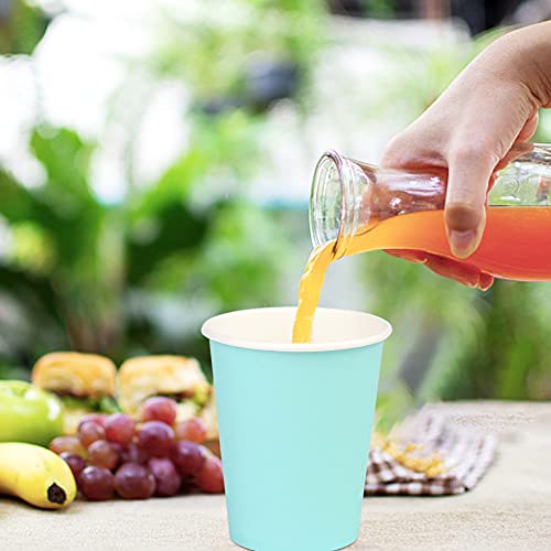 25 Packs Of 8 Oz Disposable Paper Cups, Light Blue Paper Coffee Cups, Beverage Cups, Suitable For Offices, Home Kitchens, Coffee Shops（ Light Blue） #TOP4