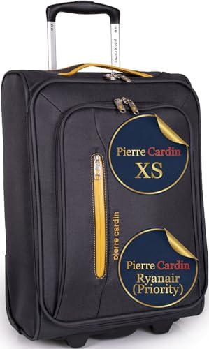 Pierre Cardin Soft Sided Luggage - with Stress Tested Durable Wheels | Telescopic Drag Handle Lightweight Soft-Sided Suitcase with Packing Straps | CL610