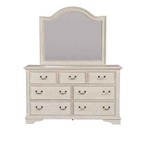 Liberty Furniture Industries Bayside Dresser & Mirror, W64 X D18 X H78, White #TOP1