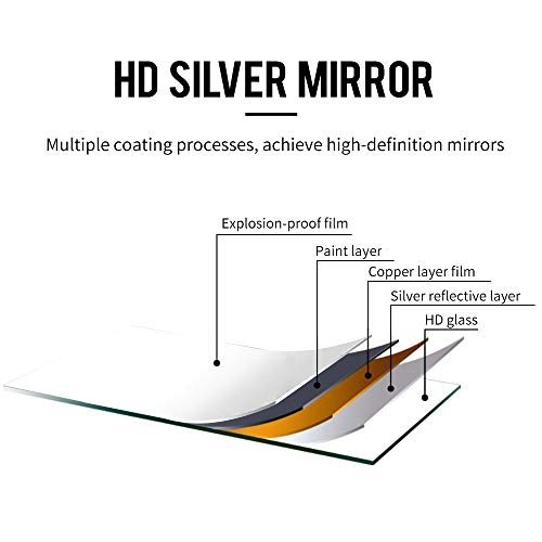 Nitin Large Modern Wall Mirror, 36" X 24" Rectangle Wall Mounted Mirror Hangs Horizontal Or Vertical For Bedroom Bathroom #TOP2