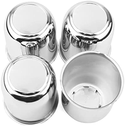 4-Pack Trailer Push Through Center Caps And Trailer Wheel Lug Sets 4 25in Wheel Center Caps Chrome Wheel Cover Stainless Steel Hub Cap With 24 Chrome Capped 1 2 20 Lug Nuts For Truck Rv