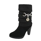 Elegante Overknee-Stiefel mit abgerundeter Kappe, stabilen Absatz und seitlicher Schnürung. Das Obermaterial ist aus einem Mix aus Lederimitat und Textil gefertigt. Ob zum Kleid, Rock oder Jeans, diese Stiefel sind vielseitig kombinierbar.