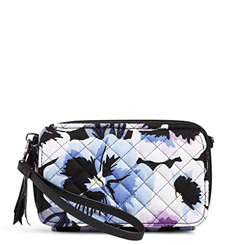 Vera Bradley Women's Cotton All In One Crossbody Purse With Rfid Protection, Plum Pansies - Recycled Cotton, One Size #TOP6
