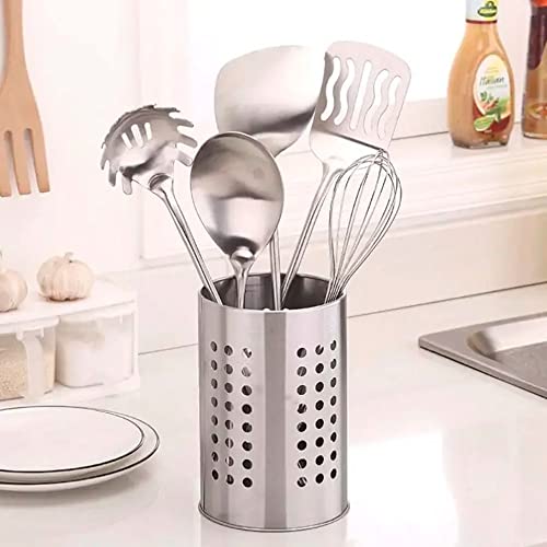 Organizador Porta Talher Redondo vazado Aço Inox