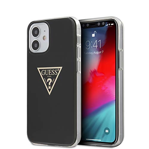 Guess GUHCP12SPCUMPTBK Metallic Collection Coque de Protection pour iPhone 12 Mini 5,4" Noir