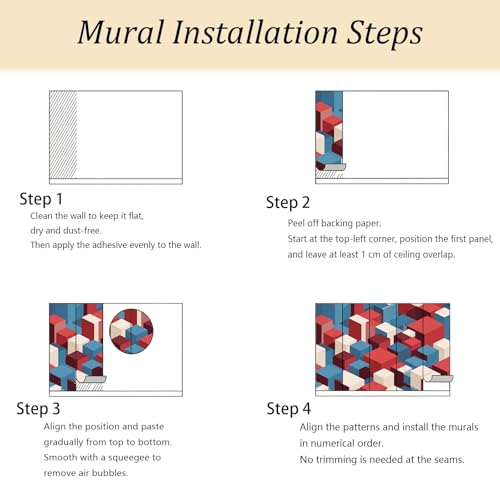 Papier Peint Mural Art effet 3D Géométrique Grand Format - 7