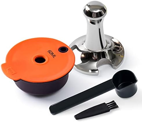 Cialde Caffè Riutilizzabili In Acciaio Inox Per Macchina Tassimo – Capsula Da 220ml Con Spazzola E Cucchiaio, Filtro Lavabile - 5