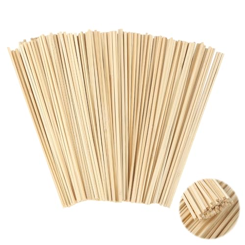 200 Stück Zuckerwatte Stäbe 300mm x 4mm Zuckerwatte Stäbchen Zuckerwattestäbe Holzstäbchen zum Basteln Stäbchen Bambusstäb für Basteln Modellbau DIY Handwerk Holzarbeiten