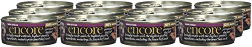 Encore 100% Natural Wet Dog Food, Beef Steak, In Gravy Tin, 156g (Pack of 12)