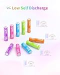 EBL AAA Rechargeable Batteries 1100mAh 10 Pack Triple A Ni-MH 1200 Cycle Long-Lasting Batteries (5 Colors in a Box)