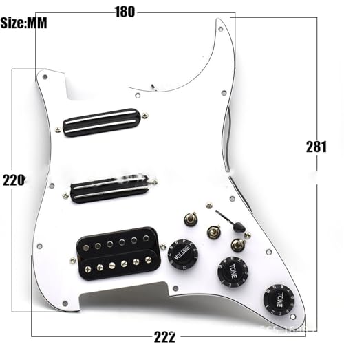 Accessoire pour guitare électrique pickguard ST SSH pour réparer et modifier son micro - 2