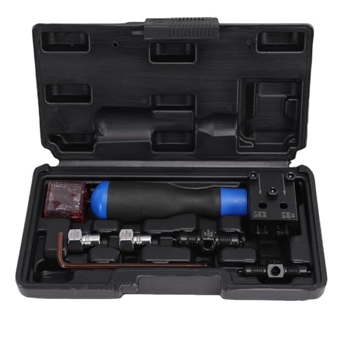 RiToEasysports Brake Line Flaring Tool Kit,7 Piece Metal Rubber Double Flare Set for 3/16 1/4 Inch Tubing,Brake Repair Tool for Mechanics DIY Automotive Trucks