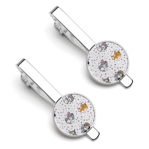 ネクタイピン 2枚セット トムとジェリー タイピン メンズ おしゃれ 結婚式 日常仕事 ビジネス 冠婚 葬祭 アクセサリー プレゼント we4vh114