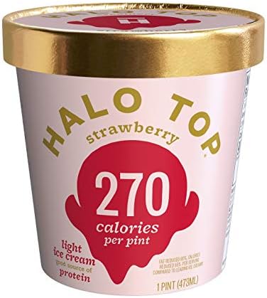 Halo Top Creamery, Strawberry, 16 oz (Frozen)