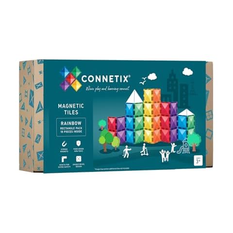 CONNETIX Rainbow Rectangle Pack, 18 Pieces Cover