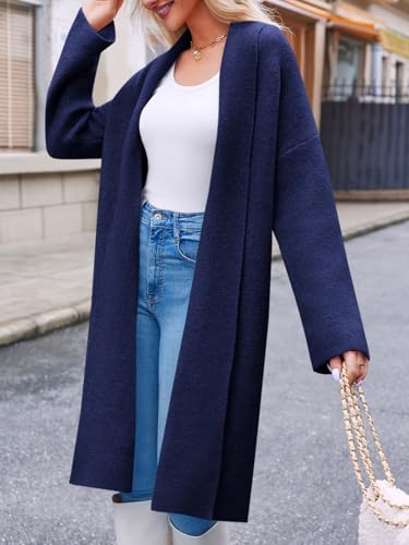 Image of Saodimallsu Womens Long Cardigan Sweaters Chunky Open Front Oversized Slouchy Knit Fall Trendy Coatigan Jackets