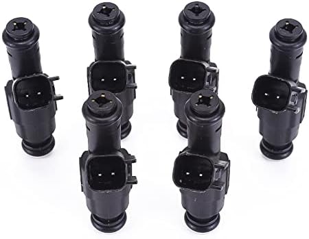6PCS 0280158020 Fuel Injector Compatible with Jee-p Libert-y Dodg-e Dakot-a Mitsubish-i 3.7L 2004-2010 53032701AA FJ474 RL032701AA 812-12145