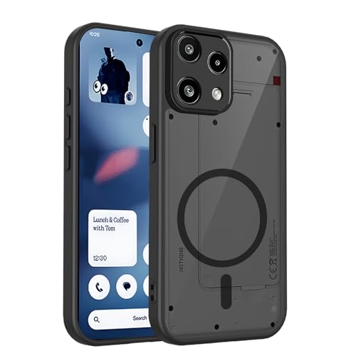 Image of Shockproof Hybrid Armor Back Cover Case Compatible with Nothing Phone 3a Lite 5G (Smoke Back-Black TPU Bumper with Translucent PC (Nothing 3A Lite)