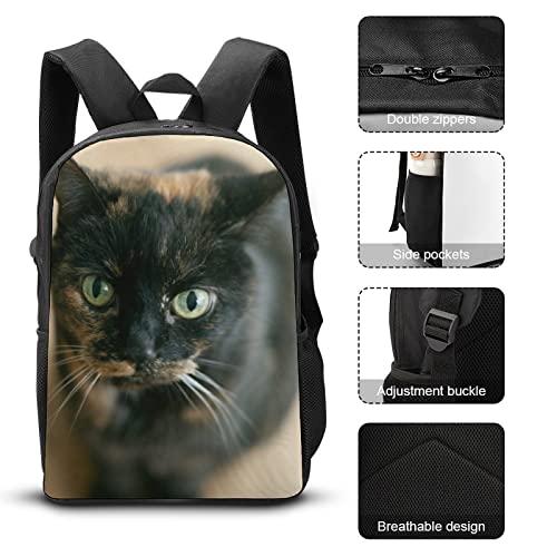 Sac d'école de mode chat anti-mal de dos léger et spacieux - 7